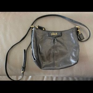 Coach crossbody leather handbag - black. NWOT